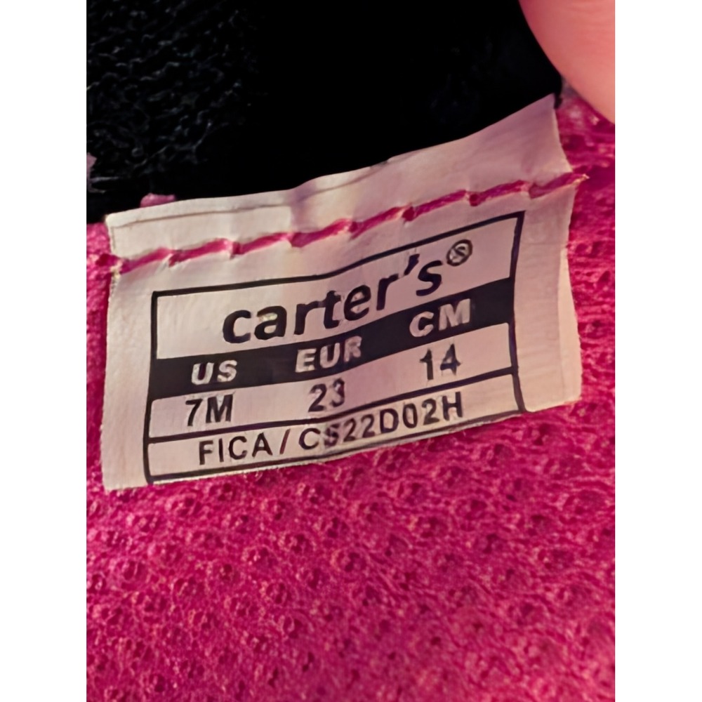 Carter's Bright Pink Purple Athletic Soccer Cleats Shoes Toddler 7M Sporty - Picture 5 of 12